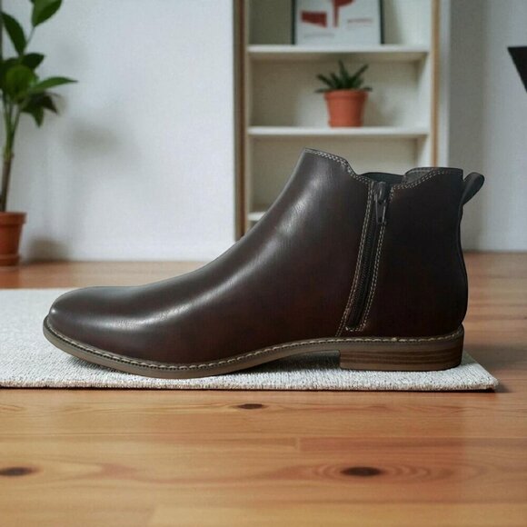 NEW!!! JF LEONARD MENS BROWN BOOTS ANKLE SHOES - SIZE 10 M main image 6